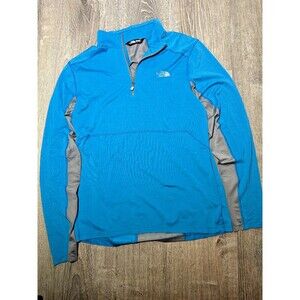 The North Face Men's Gray Quarter Zip Long Sleeve Pullover Size Medium